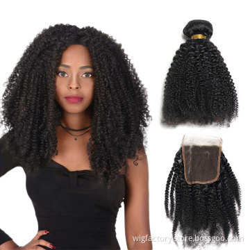 Wholesale virgin human hair 4c afro curly hair, Buy cheap virgin human mongolian hair with closure